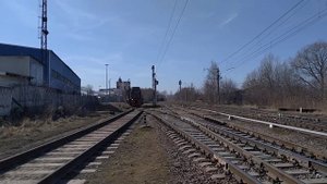 ТЭМ2-460 заходит на подъездной путь от ст. Яничкино.