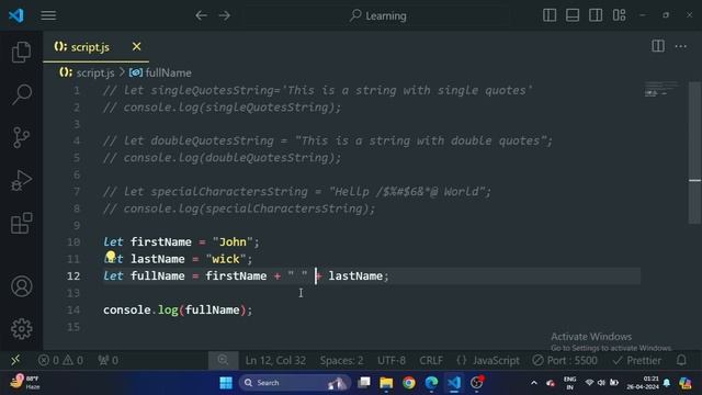 What are Strings in programming | JavaScript |