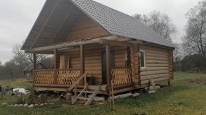 Октябрь 2022: Сруб 6х6 в чашу со вторым этажом с террасой и балконом