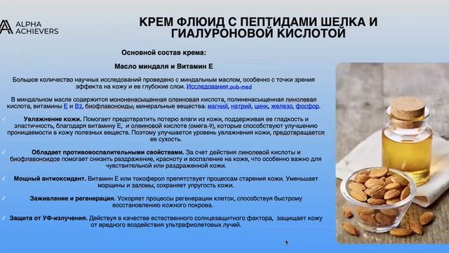 Пептиды шелка в косметике Alpha Achievers.
