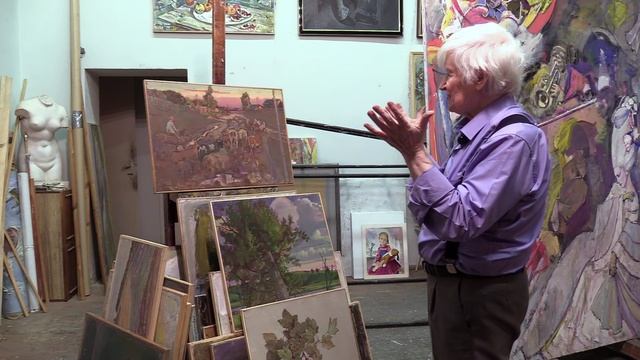 В мастерской художника Бориса Кузнецова (серия 2)