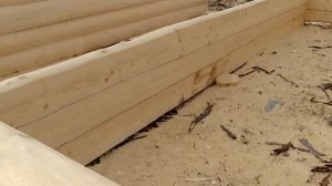 Производство сруба 5 на 6 в лапу полулафет