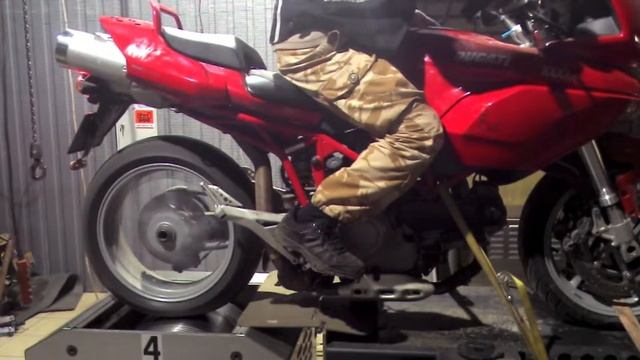 Ducati Multistrada 1000DS on Dynocom DC-POD`s, dyno run.