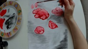 Cómo dibujar una flor de amapola/How to draw a poppy flower watercolor/Как нарисовать цветок мака