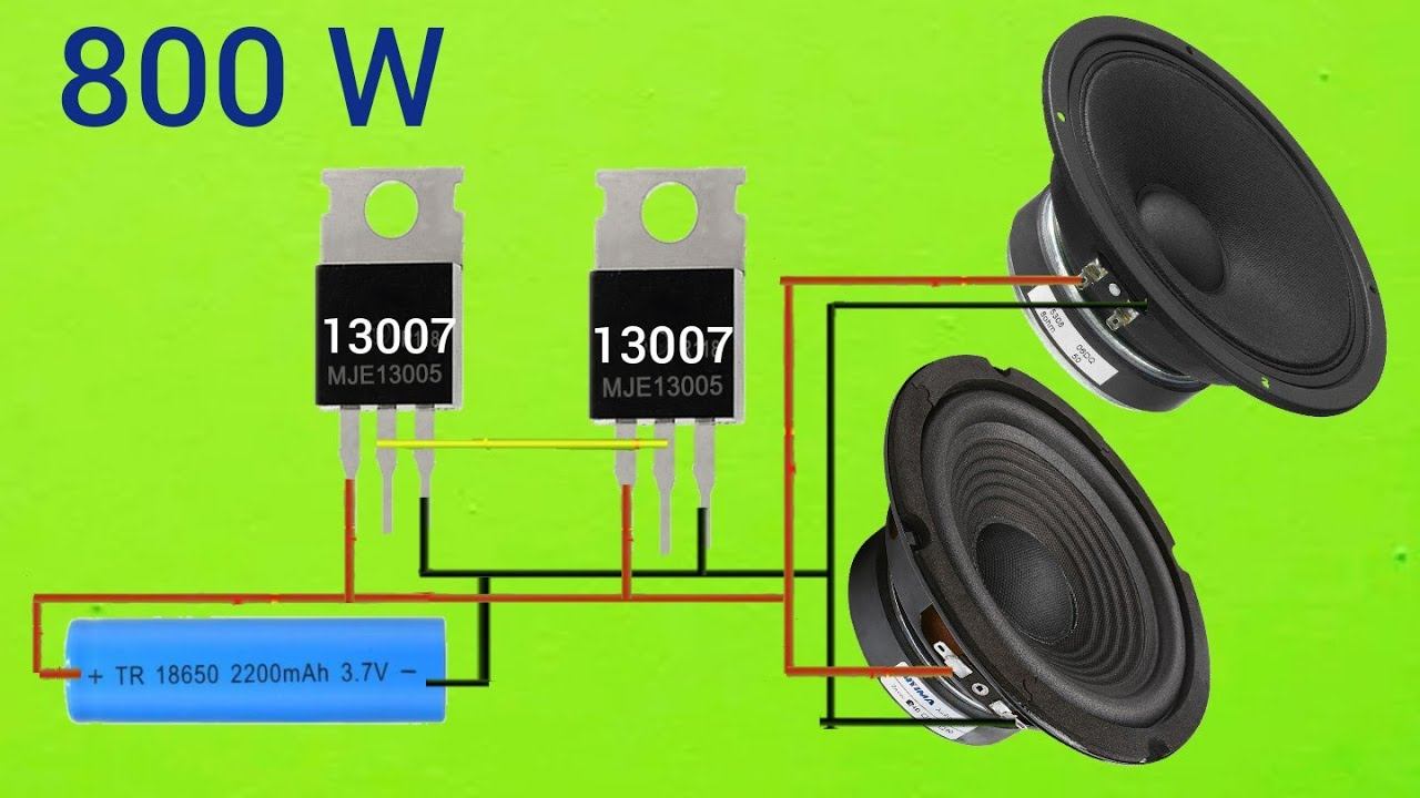 Diy Powerful Ultra Bass Amplifier Using 13007 Transistor