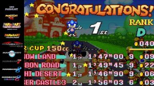 Evolution of Sonic, Trophy Ceremonies Ending Animations in Mario Kart Fan Mod Games (1992-2024)
