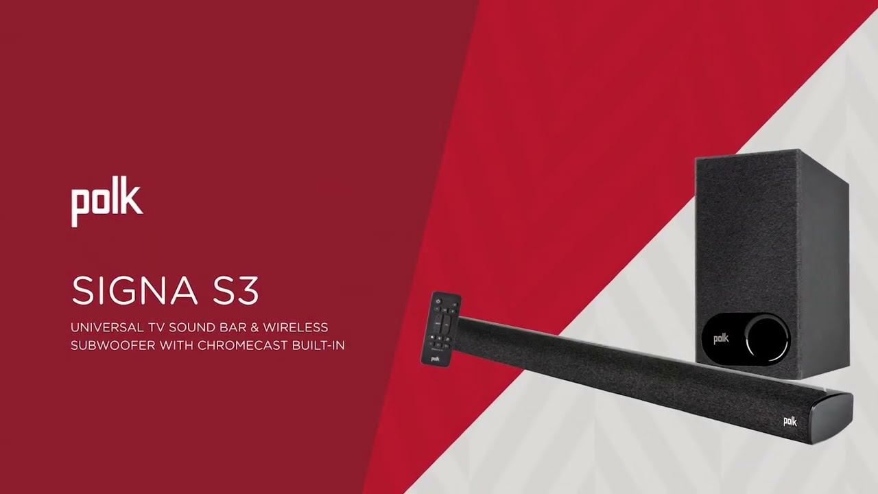 Polk Signa S3 ll Soundbar with Wireless Subwoofer and Chromecast Built-in смотреть онлайн