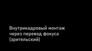 Внутрикадровый монтаж через перевод фокуса.Крашенинников