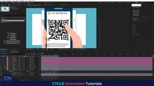 QR Code Animation using After Effects Tutorial by cycle animation