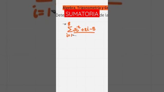 SUMATORIA | EJERCICIOS UNAD #algebra #matematicas #unad #cipas #ejercicioresuelto #matematika