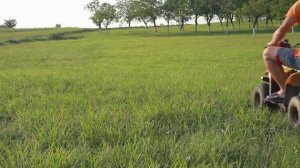 Квадроцикл детский 50см3 и взрослый мужик 80кг