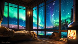 🔥 ОЧЕНЬ КРАСИВАЯ МУЗЫКА ДЛЯ ДУШИ И СИЯНИЕ АВРОРЫ ❄️ ОГОНЬ В КАМИНЕ И МУЗЫКА ДЛЯ СНА 🎵 МЕДИТАЦИЯ