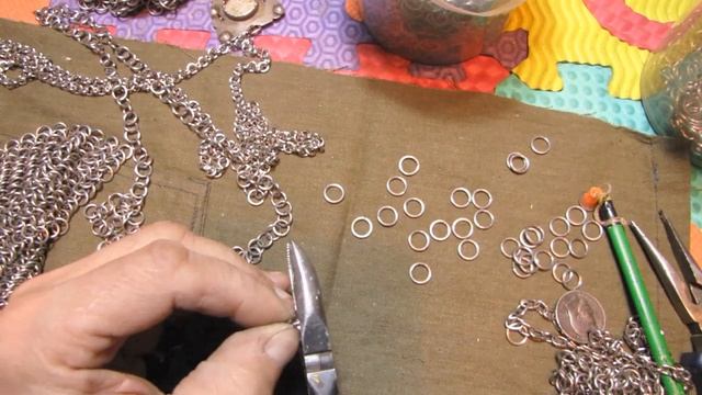 РАБОЧЕЕ МЕСТО при изготовлении кольчуги хитрости рельной работы для мечтателей