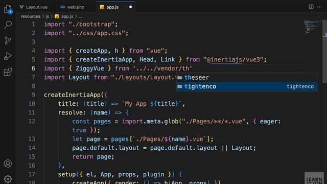 Let's learn Laravel 11 with Inertia Js and Vue Js in 2024 (NO Starter Kit) #7 Named Routes