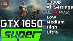 God of War GTX 1650 Super 1080p All Settings FPS Test