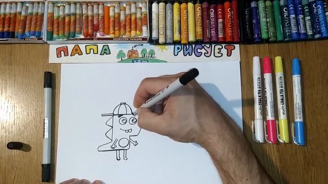 Как нарисовать Динозаврика Рики / Урок Рисования / How to draw a Dinosaur / Drawing Lesson смотреть онлайн