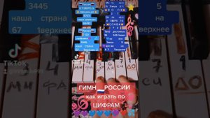 Гимн России как играть ЦИФРЫ вместо НОТЫ как быстро и легко  научиться играть на пианино