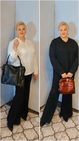 ЧЕРНАЯ или БЕЛАЯ? Нарядные БЛУЗКИ Plus Size для женщин! Одежда плюс сайз на Новый Год 2025. Обзор