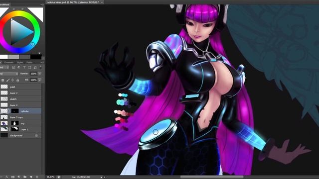 VIRUS SELENA - Mobile Legends Fanart [TIME LAPSE]