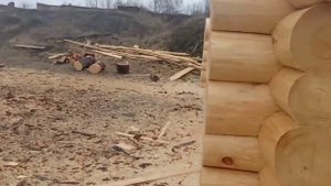 Рубка сруба 6 на 6 с террасой