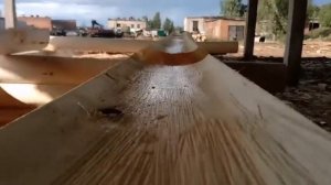 Апрель 2022. Сруб бани 5 * 3 в чашу в диком стиле с террасой