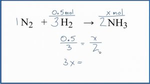 Mole Ratio for N2 + H2 = NH3