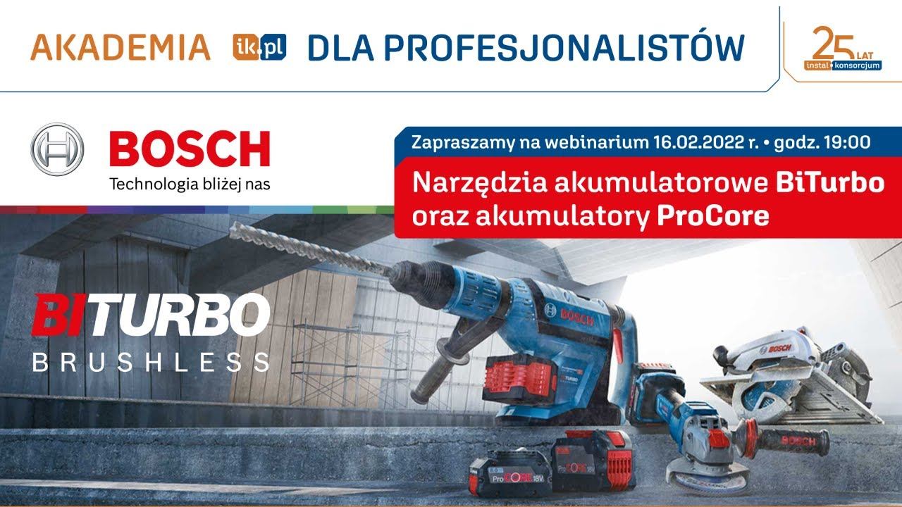 Bosch - Narzędzia akumulatorowe BiTurbo oraz akumulatory ProCore смотреть онлайн