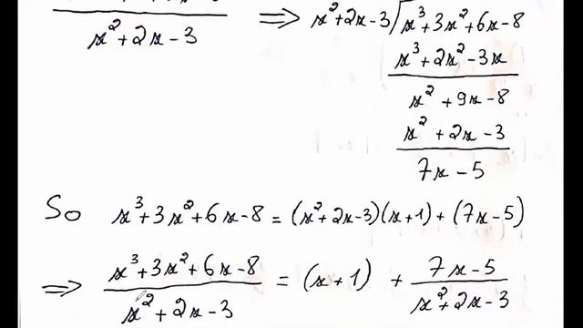 long division of polynomials and integral of an improper fraction смотреть онлайн