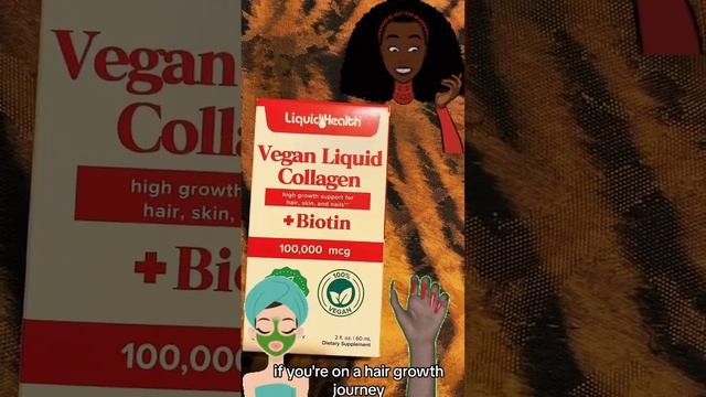 VEGAN LIQUID COLLAGEN + BIOTIN 😝#health #healthylifestyle #hair