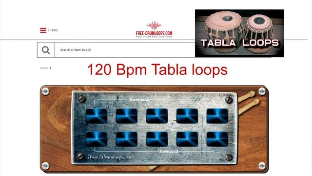 TABLA LOOPS - 120 BPM (A SCALE)