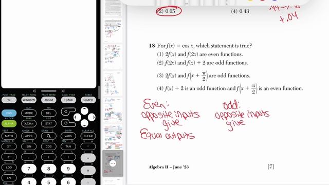 June 2023 #13-24 Algebra 2 Regents Exam смотреть онлайн