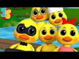 Five Little Ducks Went Swimming One Day | Ducks Song | Nursery Rhymes | Kids Songs