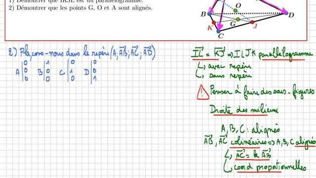 géométrie dans l'espace - Démontrer que des points sont alignés - niveau intermédiaire смотреть онлайн