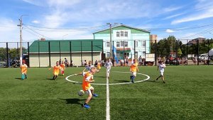 СОРЕВНОВАНИЯ ПО ФУТБОЛУ СРЕДИ ДЕТЕЙ ПОСВЯЩЕННЫЕ ДНЮ ФИЗКУЛЬТУРНИКА МАТЧ №2