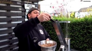 Уличный садовый декоративный пеллетный камин - обогреватель