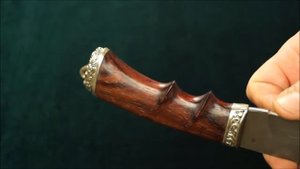 Булатный нож Перун, рукоять - падук
