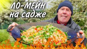 ЛО - МЕЙН, КУРИЦА с ЛАПШОЙ и ОВОЩАМИ по КИТАЙСКИ на САДЖЕ