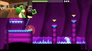 Реакция на @YoyoshiYT называется ЙОШИ играет в игру геометрия даш Meltdown