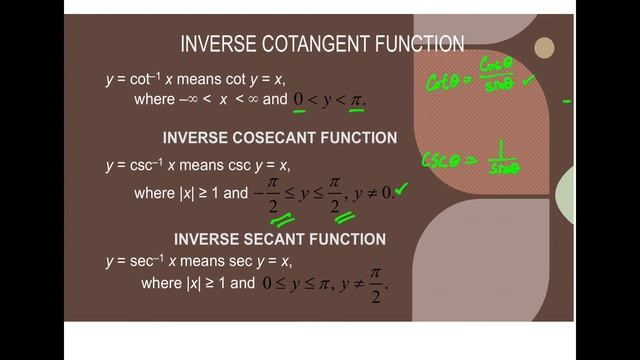 Video Lesson for 4 6 Inverse Trigonometric Function смотреть онлайн
