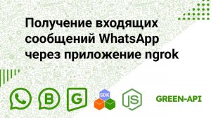 Получение входящих сообщений WhatsApp через приложение ngrok