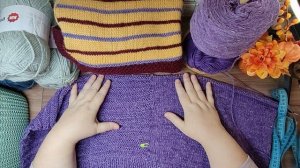 Вязание плечевых изделий, безрукавка как выровнять полотно если оно вяжется разными узорами?