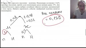 Найдите вероятность события «выбранный мужчина является пенсионером»
