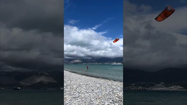 Любимое развлечение, попрыгать через Суджукскую косу. Кайт школа RUSSIAN WIND #kitesurfing #kite