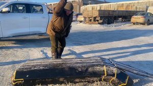 Сани-волокуши МАХ ЭКО 205 в мороз краш тест.