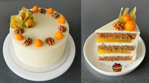 Идеальное сочетание осени: морковный торт с апельсиновой начинкой!