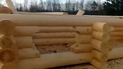 Производство сруба дома 6 на 7 в чашу