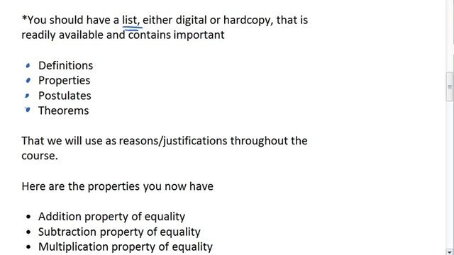 2.5 (2 of 4) Properties of Equality, Basics of Proofs.mp4