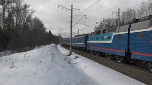 Электровоз ЧС7-039 с поездом № 076 Брест - Москва