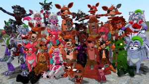 EVOLUTION OF ROXY & FOXY FAZBEAR IN ALL FNAF 1-9 SECURITY BREACH GAMES In Garry's Mod! (2014-2023)