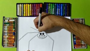 Рисуем паука-охотника из мультика Букашки 2/ Minuscule 2/We draw a spider from the cartoon Minuscule